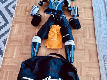 Verkaufen mit Online-Zahlungen: Eishockey Starterset von True und Bauer für Kinder Größe M
