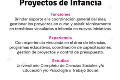 Radar: Responsable de Proyectos de Infancia