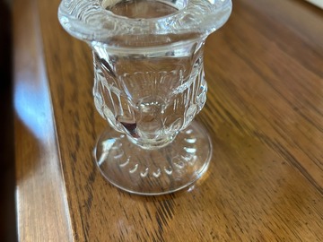 Selling:  6 petits bougeoirs en verre - 6 cm x 4 cm