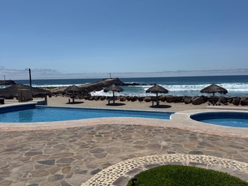 Renting out per night.: Beachfront condominium for rent, Northern Ensenada, Baja, Mexico