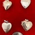 Bulk Lots: 16 pcs--Genuine Sterling Silver Heart Locket Jewelry--$8.00 each!