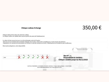 Vente: Chèque cadeau Château d’Adoménil - Hôtel 4* à Lunéville (350€)