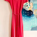 Selling: KS Fuschia Silk Dress with waist tie.