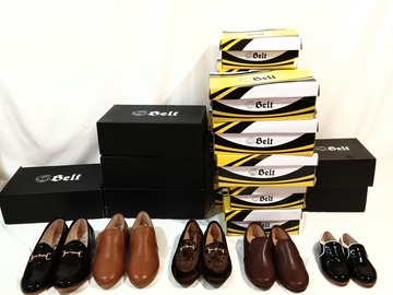 Bulk Lots: 17 Pairs Girls Shoes Loafers Flat Slip On Belt Brand Original Box