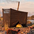 Til leie (per uke): Vuokrattavana Savotta Hiisi 2 telttasauna puukiukaalla
