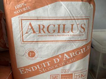 Te koop : Argile monocouche 25kg blanc cassé
