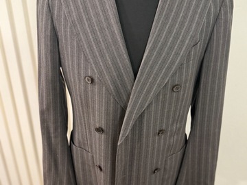 Selling with online payment: Double Breasted Grey Strip Full Suit  