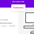 Vente: e-Carte cadeau Conforama (100€)