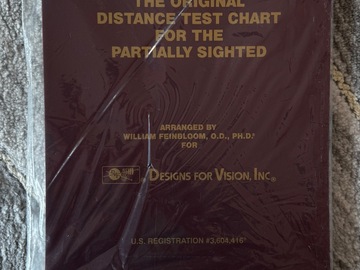 Selling with online payment: Feinbloom Visual Acuity Chart For Partially Sighted