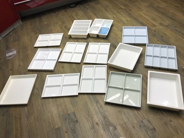 Gebruikte apparatuur: Inserts diverse soorten voor instrumenten kasten