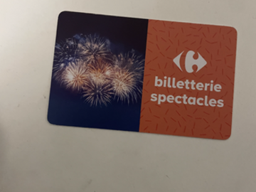 Vente: Carte cadeau Carrefour Spectacles (250€)