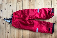 Winter sports: Red kids salopettes