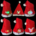 Bulk Lots: 100pcs adult Christmas hats with LED lights