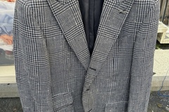 Selling with online payment: Suitsupply Light Blue Glen Check Linen Blend Washington Blazer 38