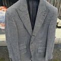 Selling with online payment: Suitsupply Light Blue Glen Check Linen Blend Washington Blazer 38