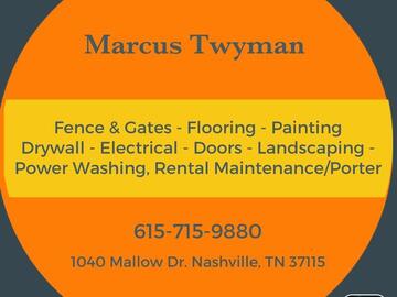 Contact for Info: Marcus Twyman Handyman