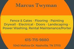 Contact for Info: Marcus Twyman Handyman