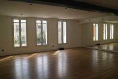 Location à l'heure: Salle de répétition de 60m² avec miroirs