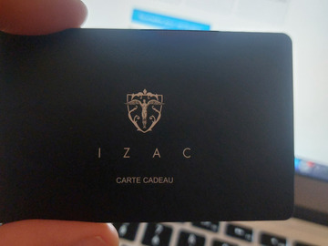Vente: Cartes cadeaux IZAC (300€)