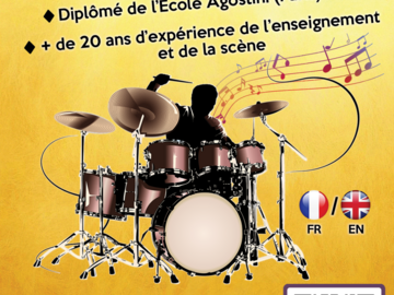 Offre: Cours de Batterie à domicile (78) - Mathieu Terroy