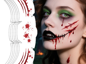 Bulk Lots: 250pcs Halloween tattoo Halloween makeup stickers