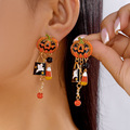 Bulk Lots: 50pairs Halloween earrings pumpkin ghost pendant earrings