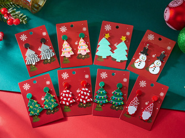 Bulk Lots: 110pairs Christmas acrylic earrings