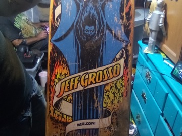 Selling with online payment: OG ORIGINAL 1987 JEFF GROSSO RED DEMON LONGBOARD PRE-LOVED 