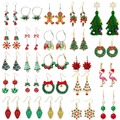 Bulk Lots: 120 pairs of Christmas earrings cartoon Christmas tree bell light