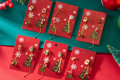 Bulk Lots: 70 pairs of versatile and fashionable Santa Claus pendant tassel 