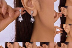 Bulk Lots: 100 pairs of versatile and fashionable Christmas earrings 