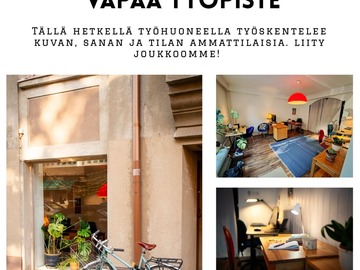 Coworking space: Tarvitsetko rauhallisen työtilan esim. kirjoittamiselle?