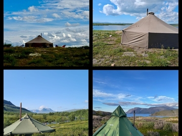 Renting out (by week): Savotta Hawu 8 teltta ja paljon muita kaminallisia telttoja 