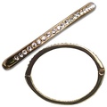 Bulk Lots: 40 pcs-14kt Goldtone Swarovski Bangle Bracelet-$2.50 ea
