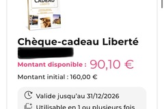 Vente: Chèque cadeau Wonderbox Liberté (90,10€)
