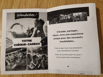 Vente: Chèque cadeau Wonderbox Connect (149€)