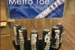 Bulk Lots: 144 Sterling Silver Toe Rings w/ Display--$0.75 pcs! Price Drop!