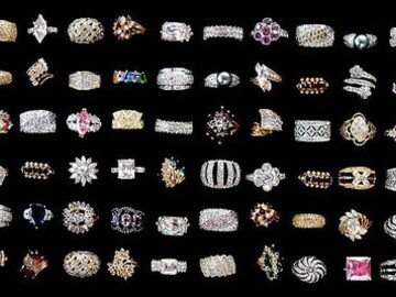 Bulk Lots: 72--Ladies Cocktail Cluster Rings TOTAL MSRP $1,800.00--$3.99 pcs