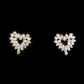 Bulk Lots: 50 pairs-Swarovski Rhinestone Heart Earrings--$1.99 pair