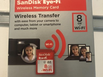 Nieuwe apparatuur: Scandisk 8 Gb plus WiFi Memorycard