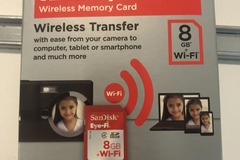 Nieuwe apparatuur: Scandisk 8 Gb plus WiFi Memorycard