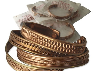 Bulk Lots: 100 pcs-Healing Copper Cuff Bracelets w/magnets-$0.99 pcs