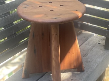 Selling: Designer Reclaimed Redwood "Reusable Lumber" Stool