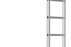 À vendre: Échelle aluminium 7 échelons – 1,93 m (hauteur de travail 2,58 m)