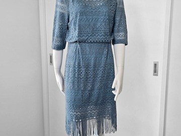 Selling:  KATE SYLVESTER 'Fringed' dress | Sz L | Blue