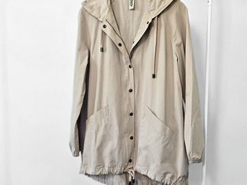Selling:  KATE SYLVESTER hooded parka jacket | Beige | Sz M