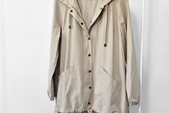 Selling:  KATE SYLVESTER hooded parka jacket | Beige | Sz M