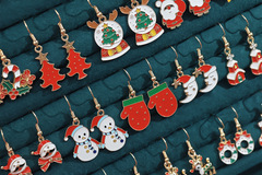 Bulk Lots: 200pairs Christmas series cartoon Santa Claus elk gift earrings