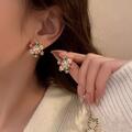 Bulk Lots: 80pais Christmas jewelry rhinestone snowflake earrings