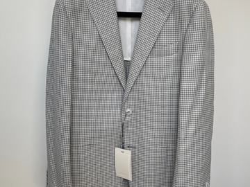 Selling with online payment: [EU] NWT Suitsupply light grey houndstooth jacket, size 38R